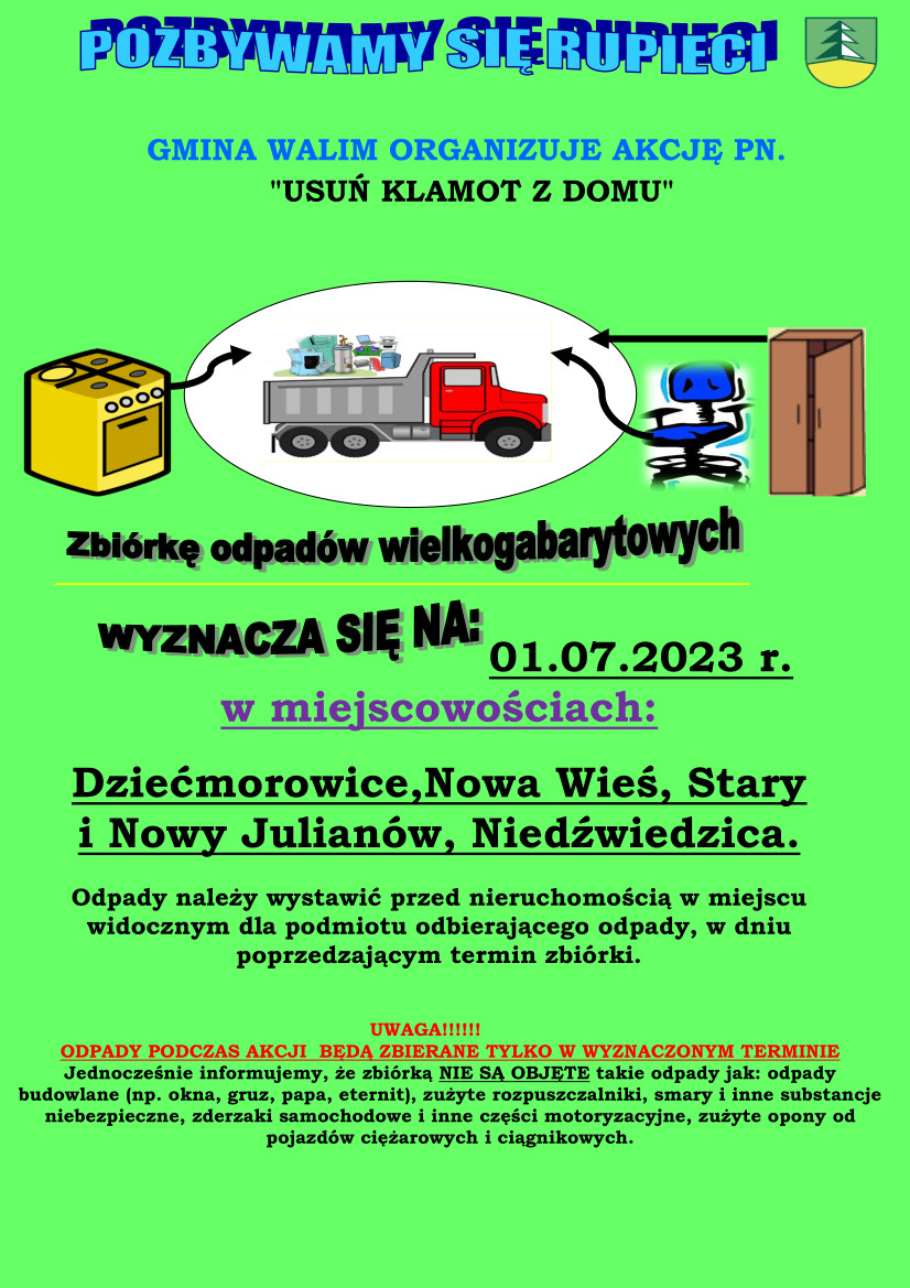 Zbiórka odpadów wielkogabarytowych!