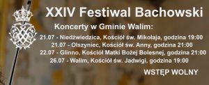 Festiwal Bachowski w Gminie Walim coraz bliżej!