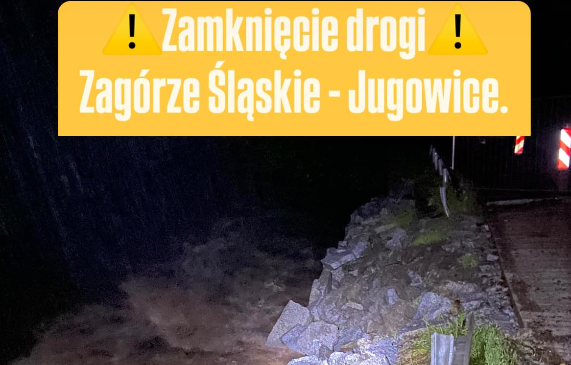 Droga z Zagórza Śląskiego do Jugowic zamknięta do odwołania