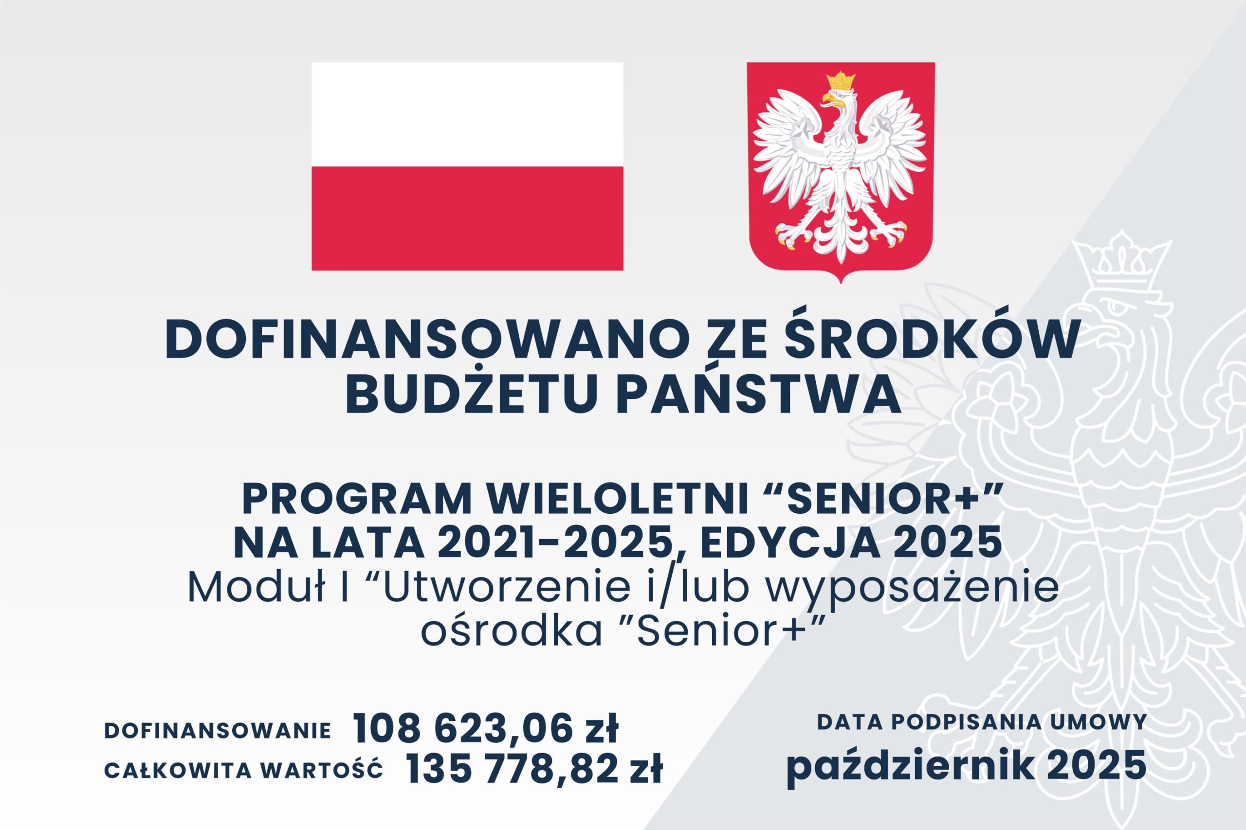 Realizacja zadania „Utworzenie i/lub wyposażenie Klubu Senior+”