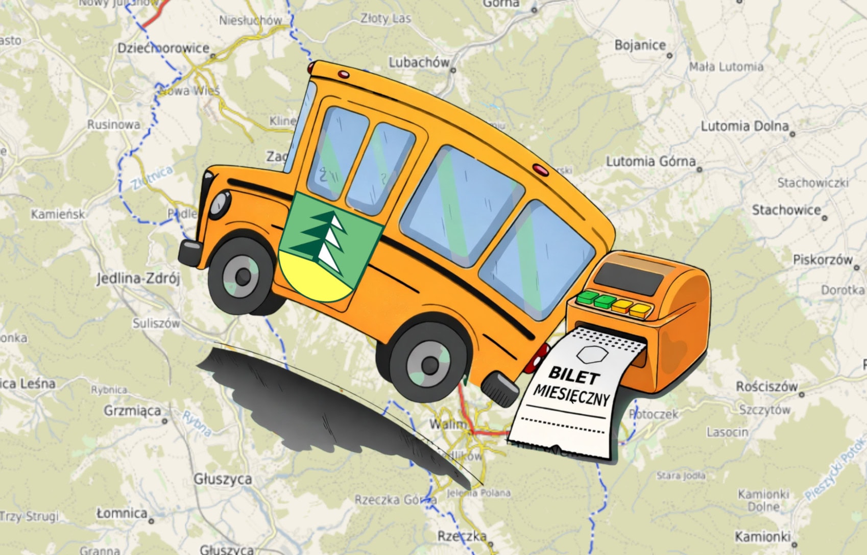 Przypominamy o możliwości zakupu biletu miesięcznego na przejazdy komunikacją gminy Walim